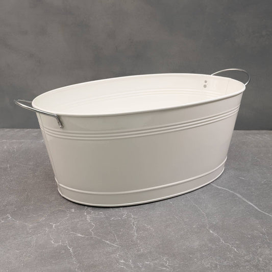 White Galvanized Tub