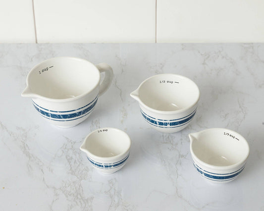 Blue Stripe Measuring Cup Set